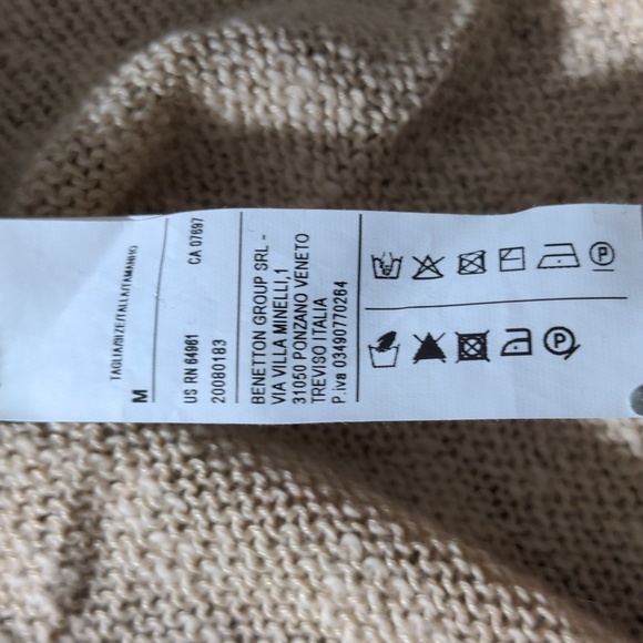 Linen/Cotton Draped Cascade Cardigan from Benetton - Picture 8 of 10